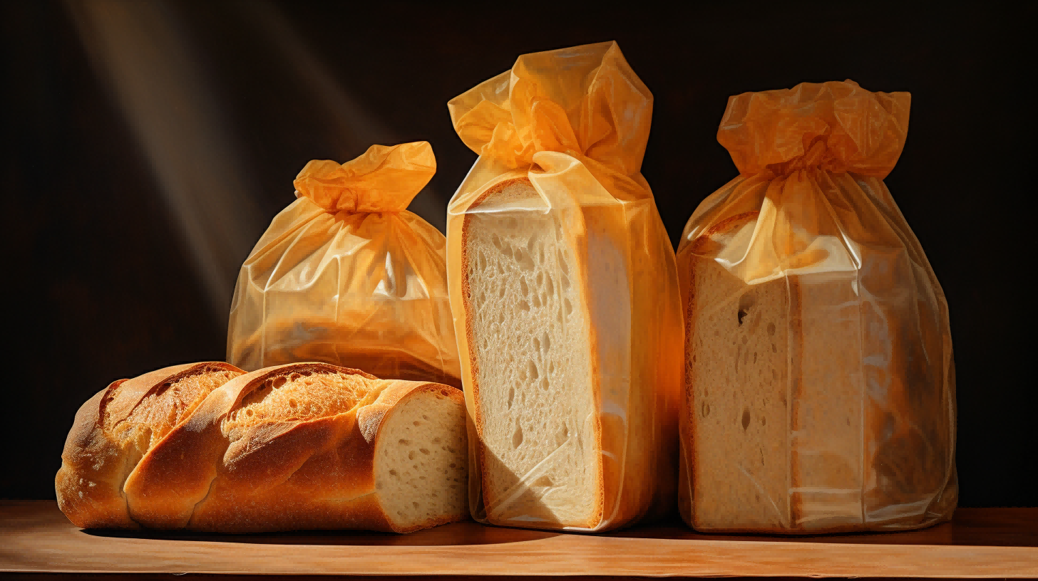 bread with plastic backage